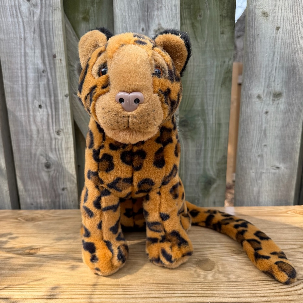 Jaguar 12” Plush Stuffed Animal Wild Cat Adorable Soft